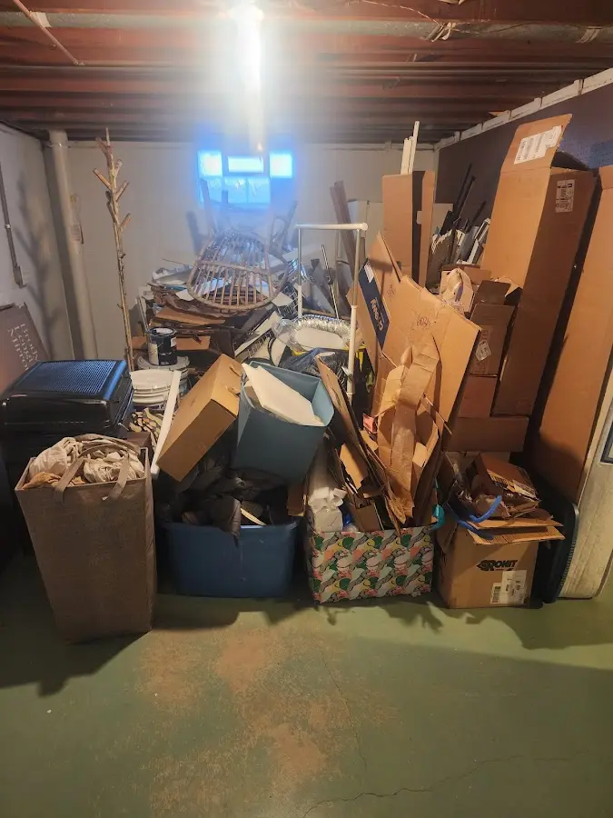 Roll-off dumpster container at job site for 15 Yard Dumpster Rental in Edgerton